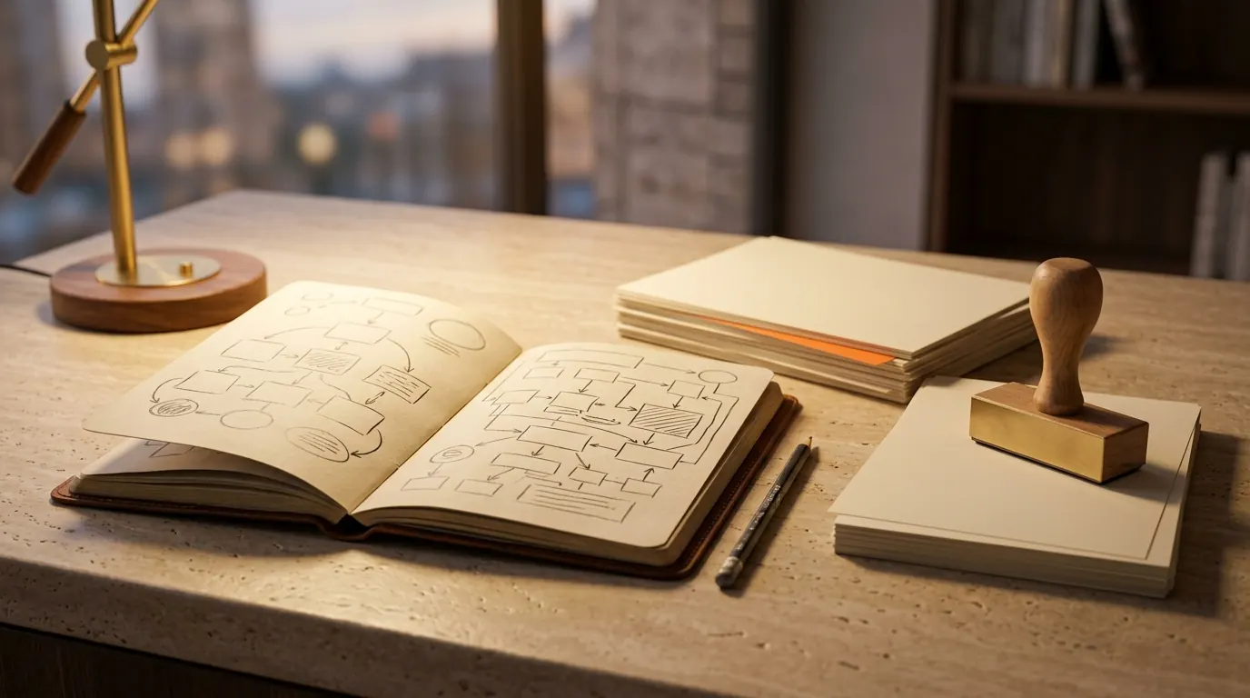 Header photograph for the article: Writing down a process before automating it